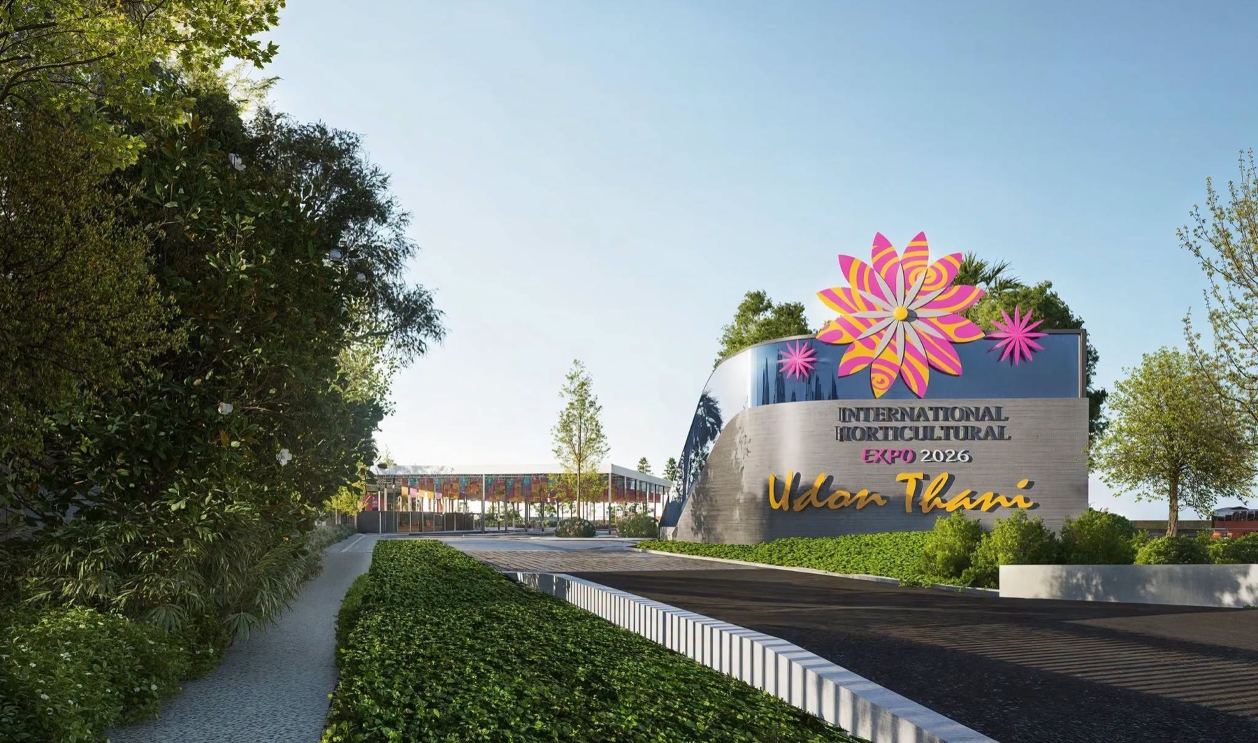 ป้ายทางเข้างาน Udon Thani International Horticultural Expo 2026